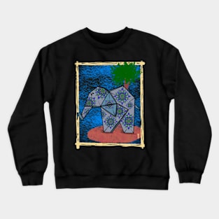 Origami elephant Crewneck Sweatshirt